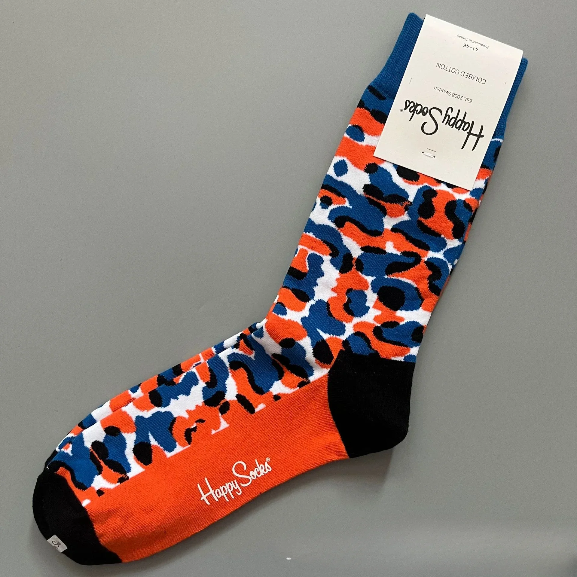 Cotton Happy Socks Men's Classic Crew Sock Shoe Size 10 - 13 Soft thumbnail 5