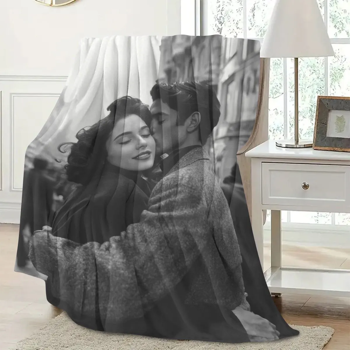 1 Piece of Custom DIY Personalized Photo Blanket for Your Loved One - Flannel Blanket with Personalized Photo, Soft and Warm, Suitable for Sofa, Bed, Office, Car, and Outdoor Travel - a Gift for Men and Women Suitable for All Seasons thumbnail 6