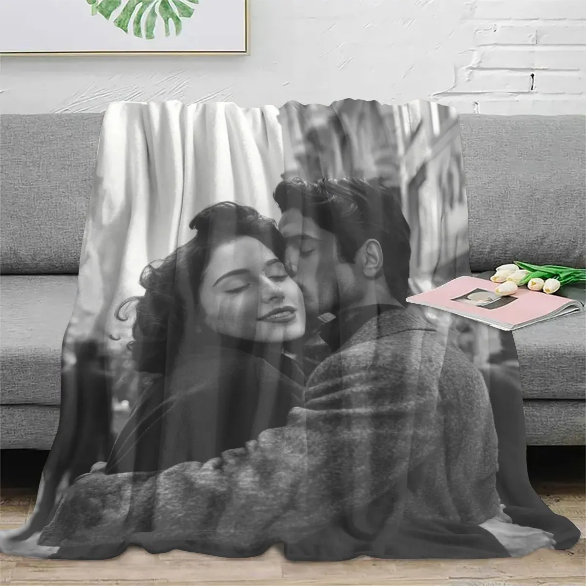 1 Piece of Custom DIY Personalized Photo Blanket for Your Loved One - Flannel Blanket with Personalized Photo, Soft and Warm, Suitable for Sofa, Bed, Office, Car, and Outdoor Travel - a Gift for Men and Women Suitable for All Seasons thumbnail 5