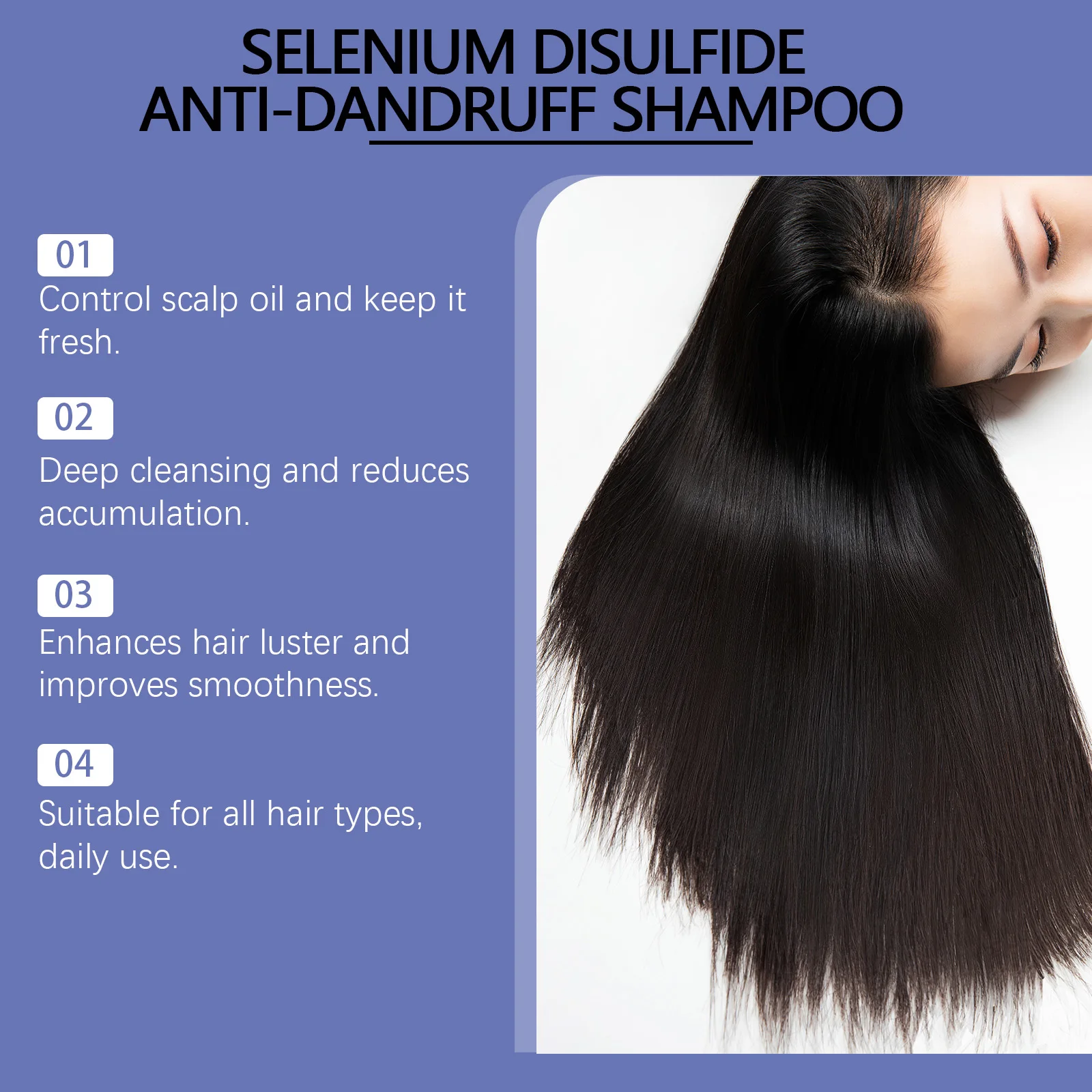 120ml Selenium Sulfide Shampoo Deep Cleansing Remove Dandruff Itchy Balance Oil Nourishing Restoration Hair Color Shampoo thumbnail 2