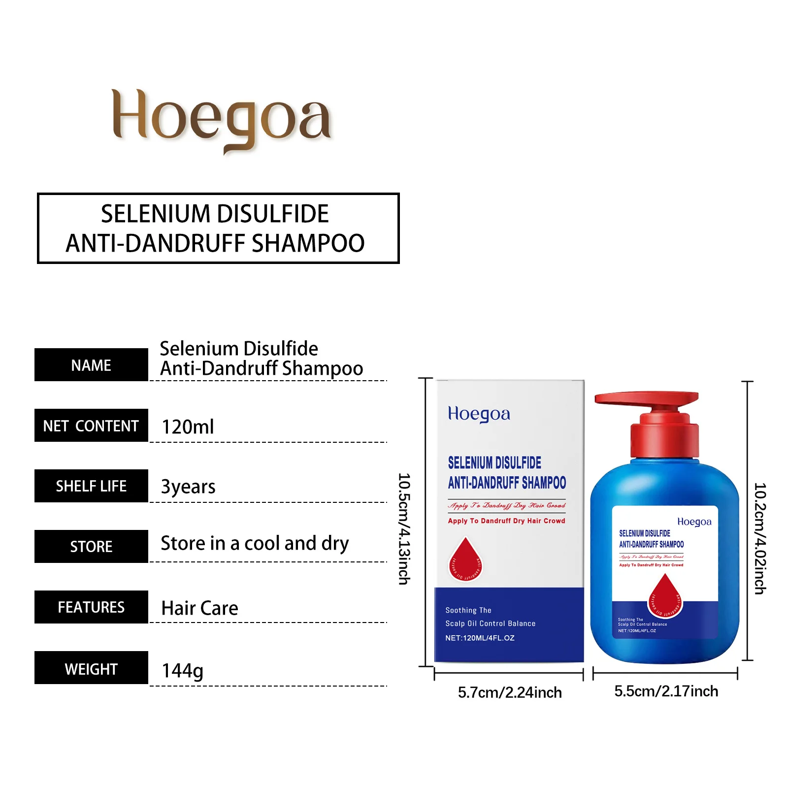120ml Selenium Sulfide Shampoo Deep Cleansing Remove Dandruff Itchy Balance Oil Nourishing Restoration Hair Color Shampoo thumbnail 6