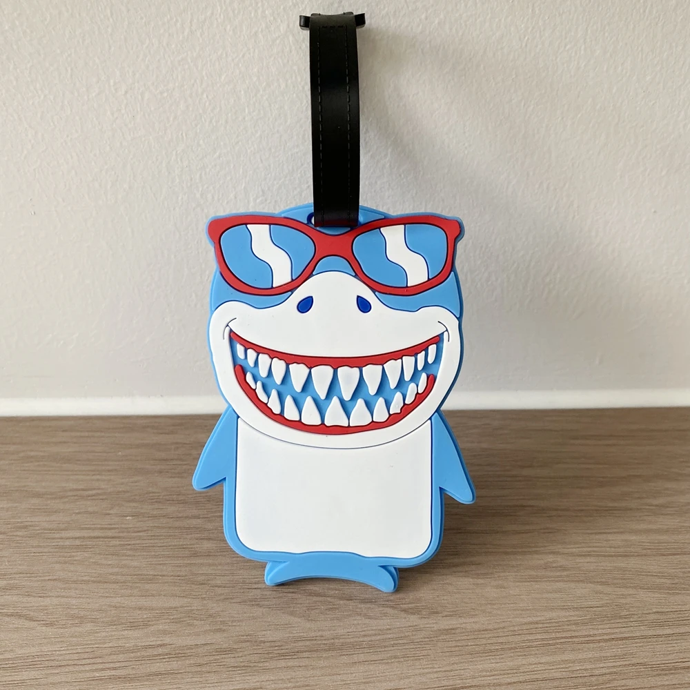 1pc/2pcs Travel Cute Dinosaur Luggage Tag Pendant Luggage Anti Loss Signage Pendant Funny Shark Bag Pendant unisex gift thumbnail 4
