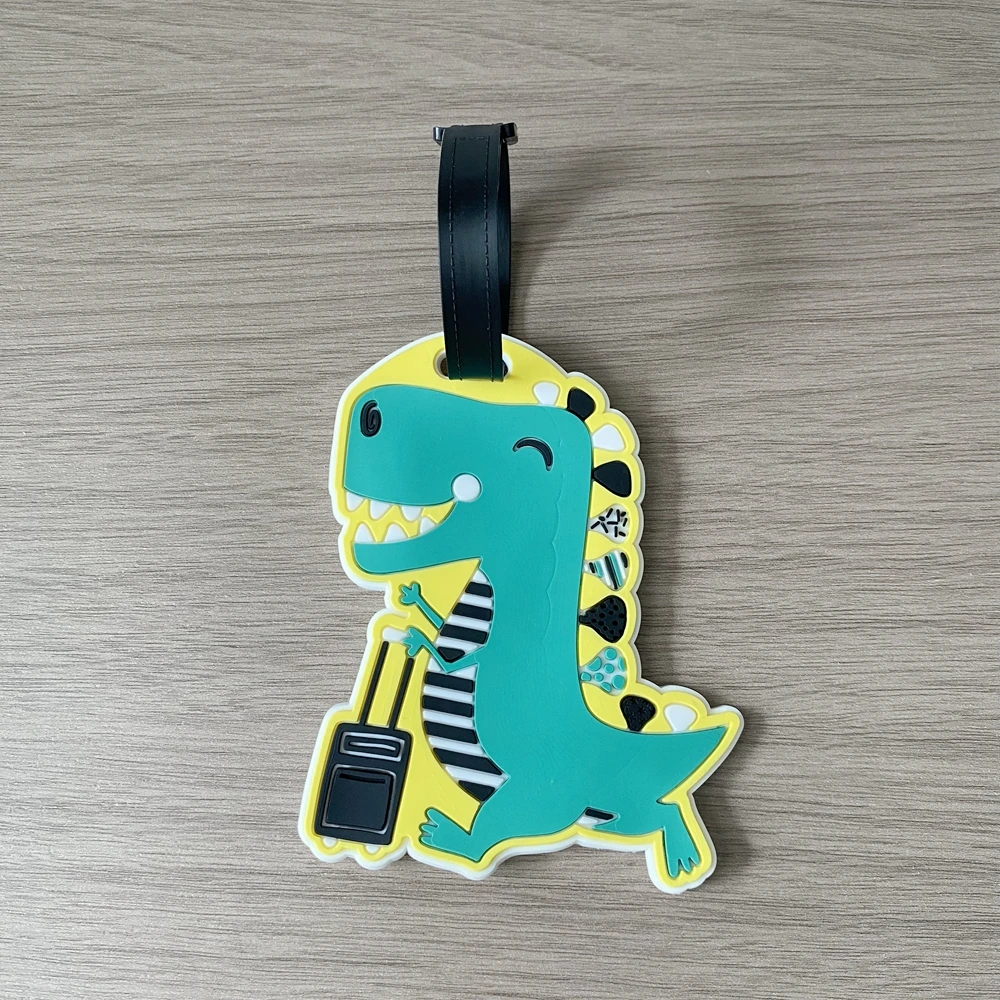 1pc/2pcs Travel Cute Dinosaur Luggage Tag Pendant Luggage Anti Loss Signage Pendant Funny Shark Bag Pendant unisex gift thumbnail 6