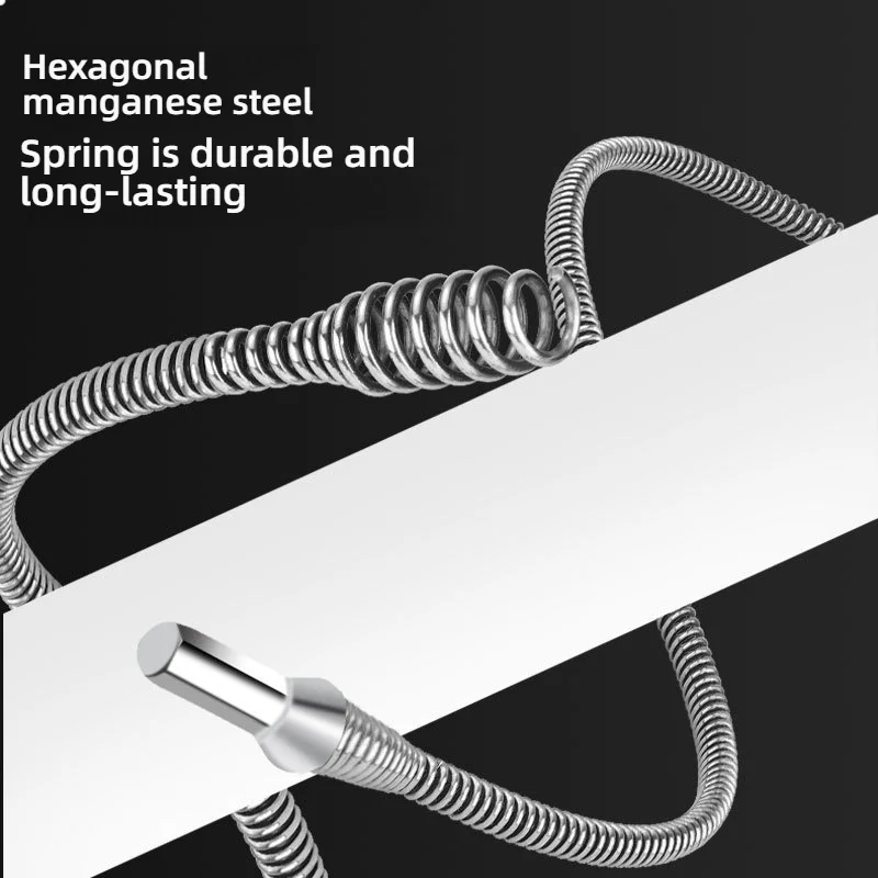 1/1.5/2.5/3.5/5 Meter Drain Cleaner 10mm Dia Pipe Spring Anti-Rust Sewer Sink Basin Pipeline Clogged Remover Cleaning Tool thumbnail 6