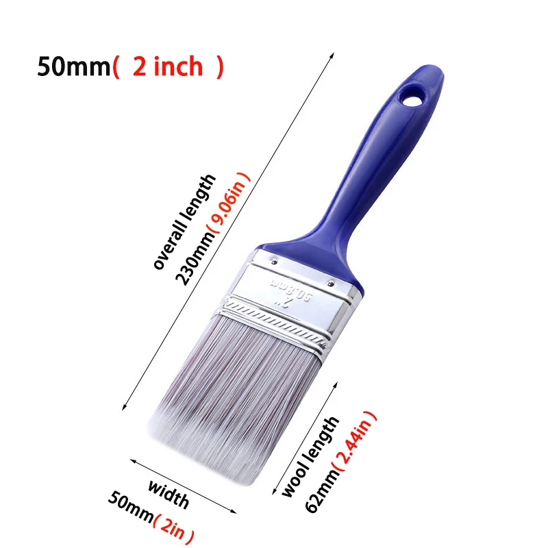 Blue Rubber Handle Sharpening Water-based Brush Tool Decoration Paint Coating Latex Cleaning Barbecue Baking Painting thumbnail 4