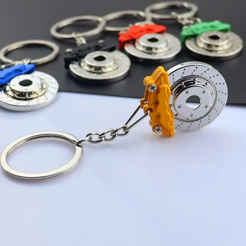 Vintage & Cartoon Car Mod Keyring Unique Brake System Metal Keychain Disc Caliper Alloy Decorative Accessory Fashion Style Key thumbnail 3