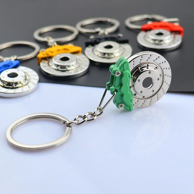 Vintage & Cartoon Car Mod Keyring Unique Brake System Metal Keychain Disc Caliper Alloy Decorative Accessory Fashion Style Key thumbnail 5