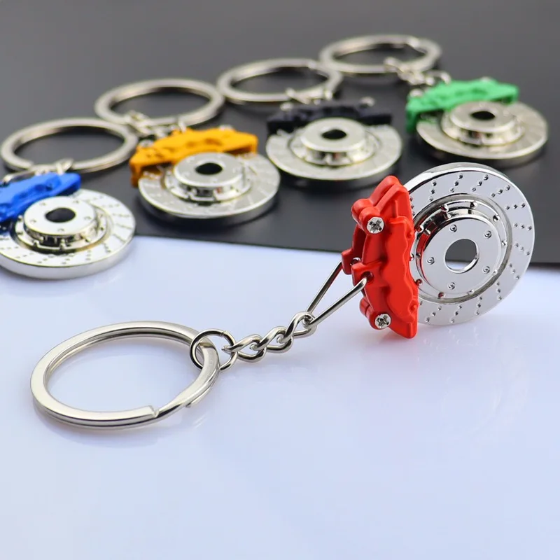 Vintage & Cartoon Car Mod Keyring Unique Brake System Metal Keychain Disc Caliper Alloy Decorative Accessory Fashion Style Key thumbnail 4