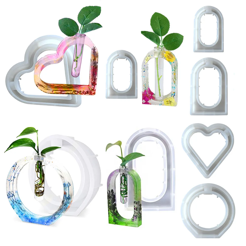 DIY Arched Flower Pot Silicone Mold Rectangular Round Craft Gift Hydroponics Vase Making Plaster Resin Casting Molds Home Decor thumbnail 4