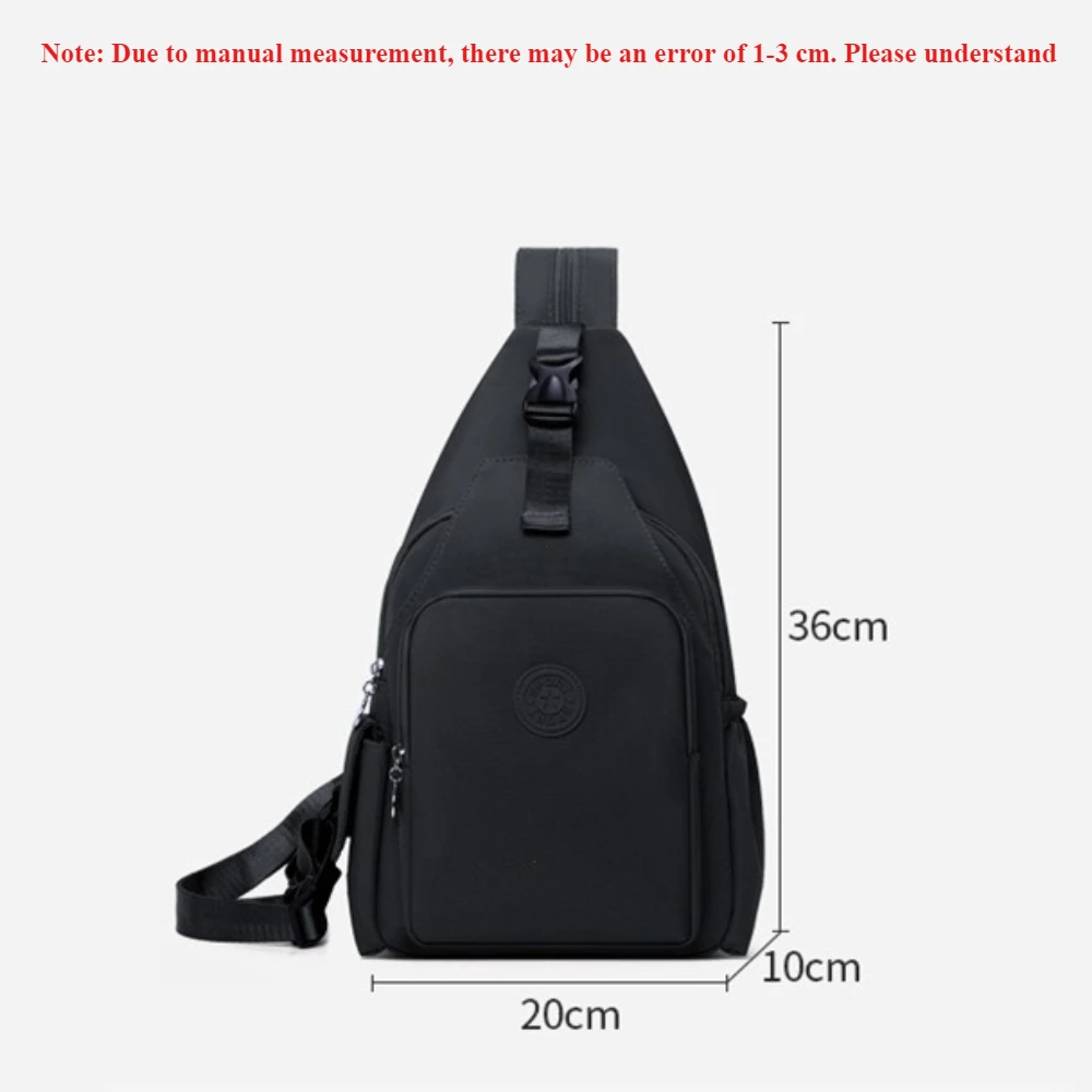 Korean Version of Nylon Fabric Fashion Trend Simple Casual Women Chest Bag with Large Capacity Multi-Functional Backpack 핸드백 thumbnail 6