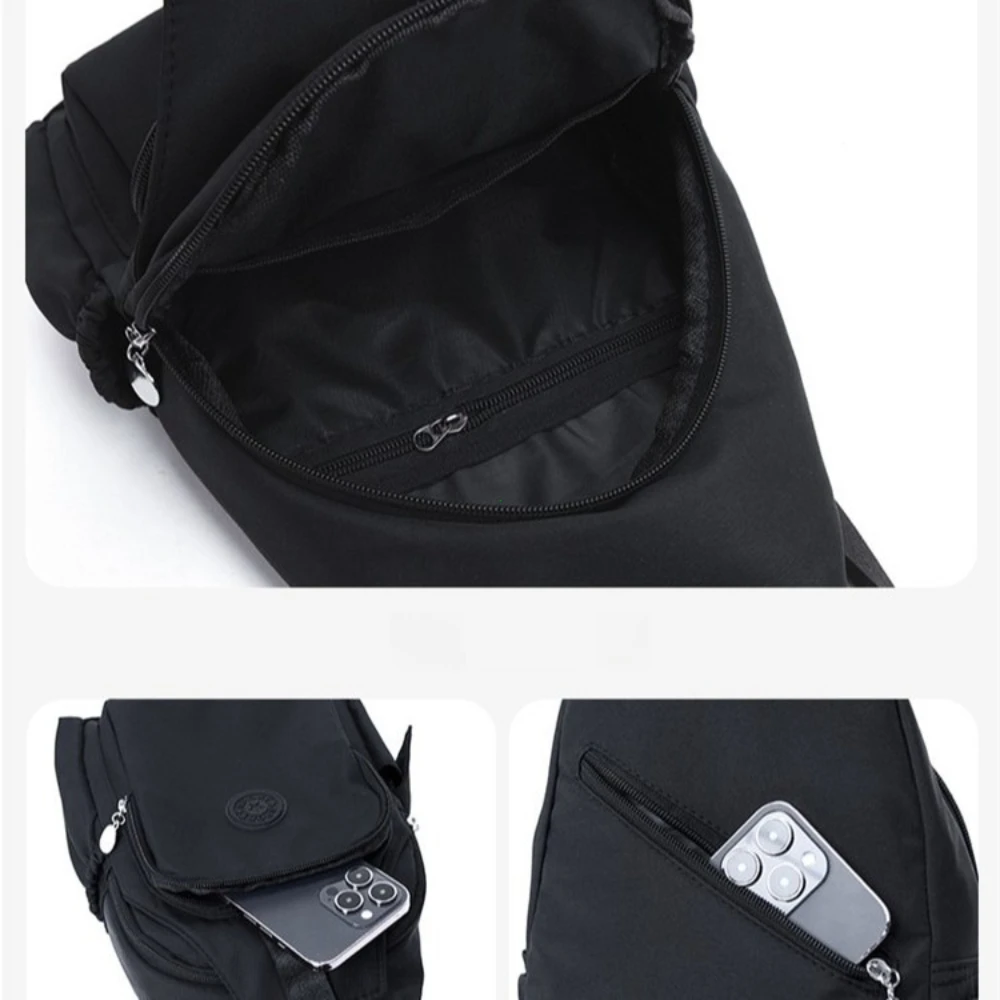 Korean Version of Nylon Fabric Fashion Trend Simple Casual Women Chest Bag with Large Capacity Multi-Functional Backpack 핸드백 thumbnail 5