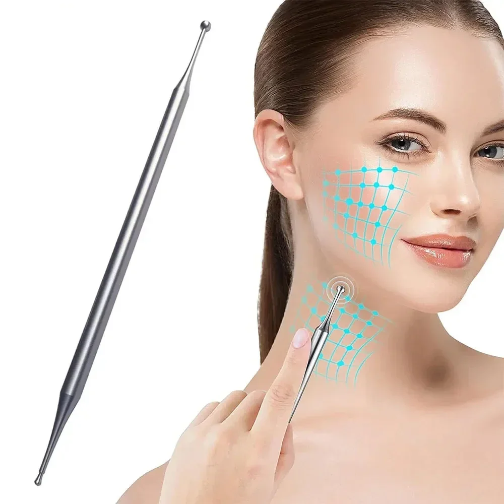 Stainless Steel Acupuncture Pen Large & Small Point End For Ear & Body Points Facial Reflexology Massage Tool Skin Care Tools