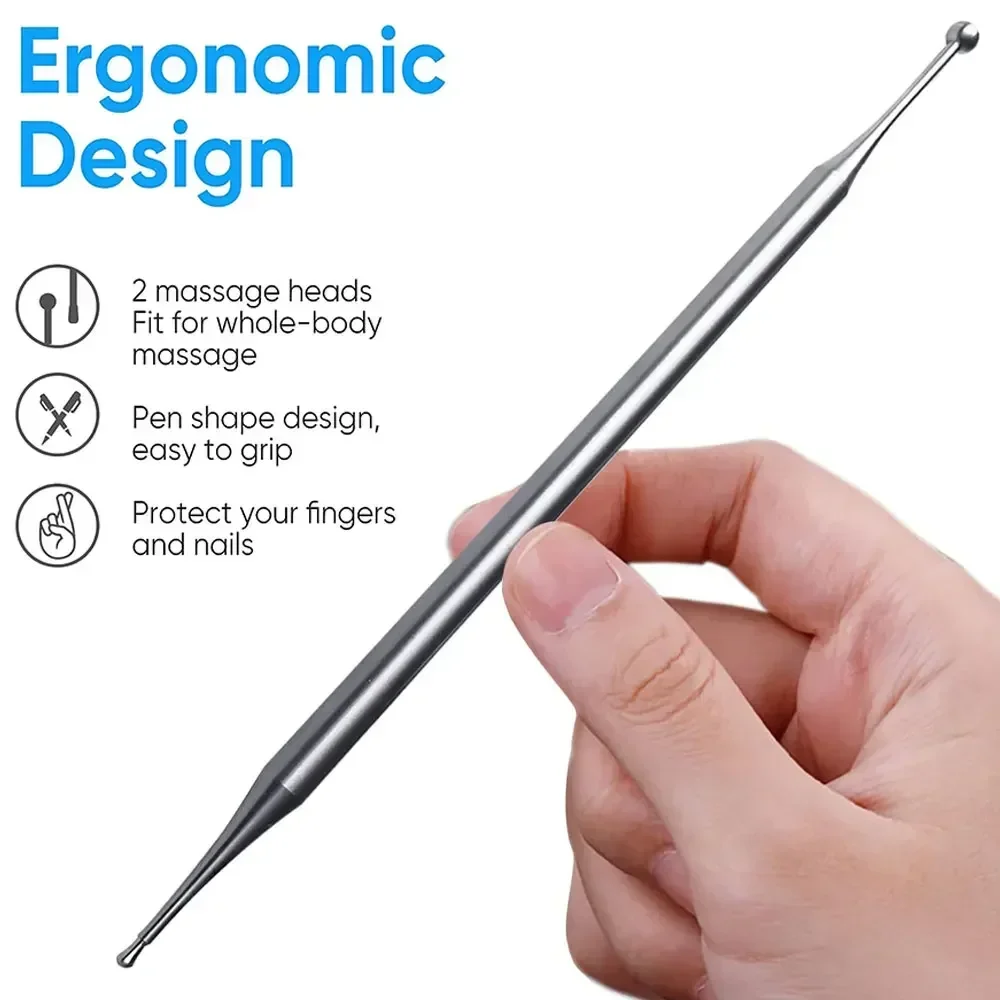 Stainless Steel Acupuncture Pen Large & Small Point End For Ear & Body Points Facial Reflexology Massage Tool Skin Care Tools thumbnail 4