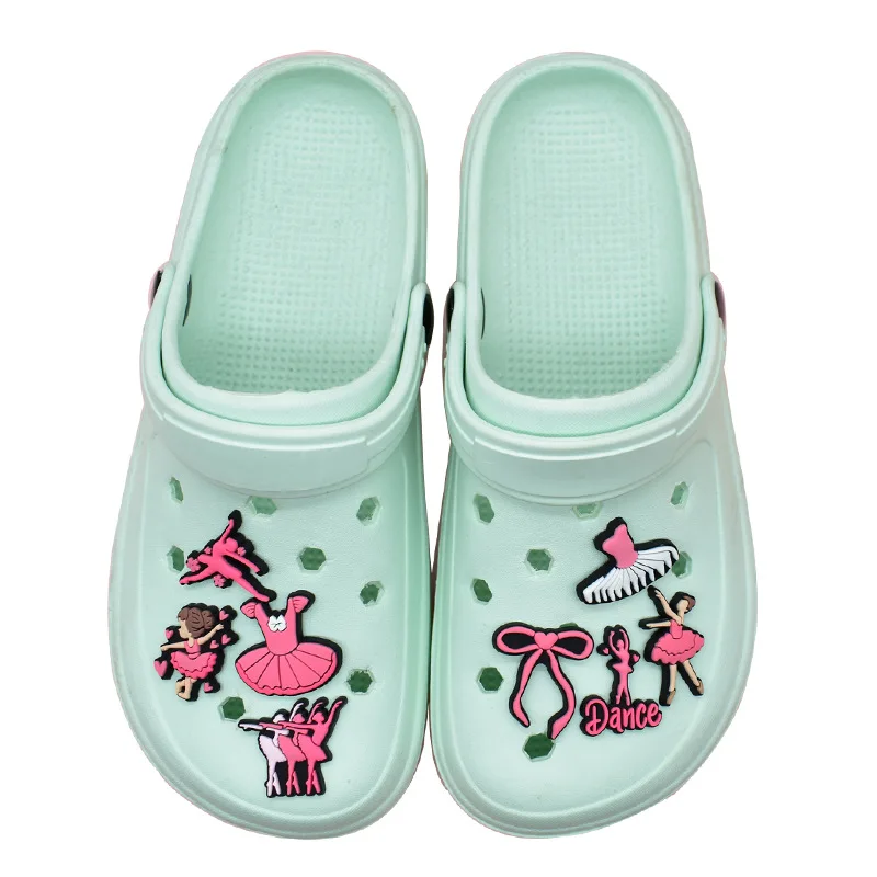 girl ballet series PVC shoe Charms Slippers Buckle combination Fit Wristbands accessories Decoration Bands gift unisex party thumbnail 5