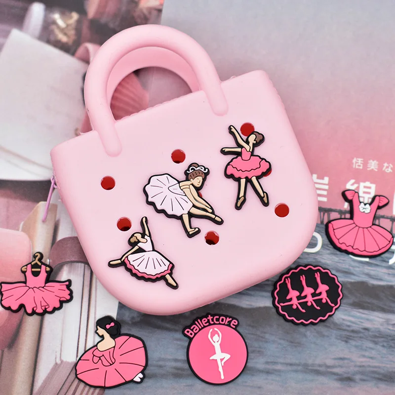 girl ballet series PVC shoe Charms Slippers Buckle combination Fit Wristbands accessories Decoration Bands gift unisex party thumbnail 2