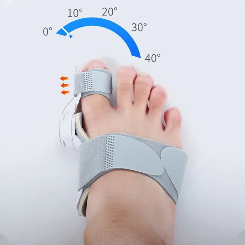 Bunion Corrector Unisex Big Toe Orthopedic Toe Straightener Anti-slip Heel Strap for Left & Right Feet Rotatable Toe Separator thumbnail 4