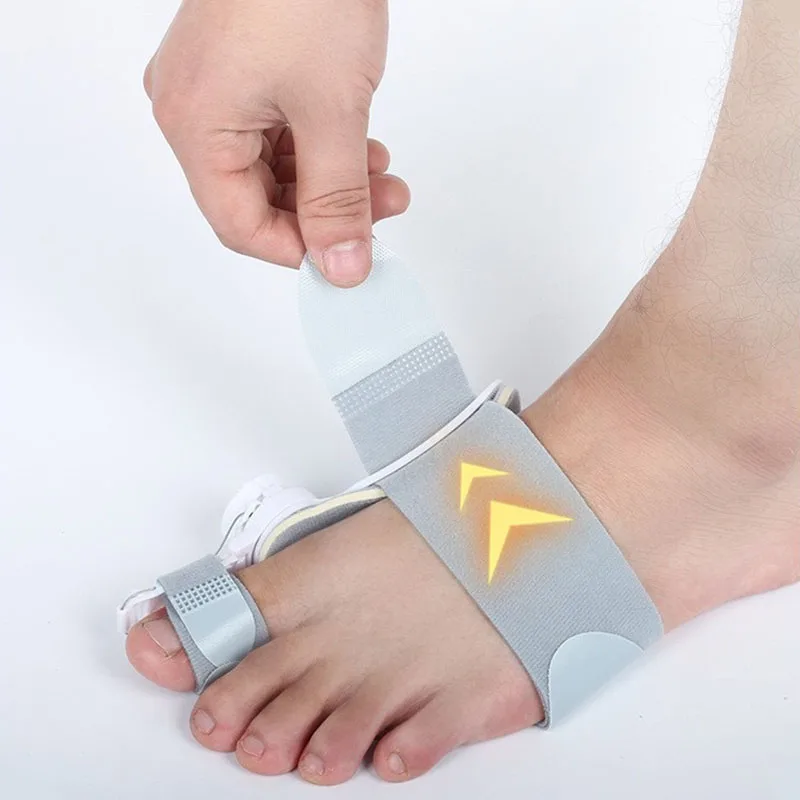 Bunion Corrector Unisex Big Toe Orthopedic Toe Straightener Anti-slip Heel Strap for Left & Right Feet Rotatable Toe Separator thumbnail 5