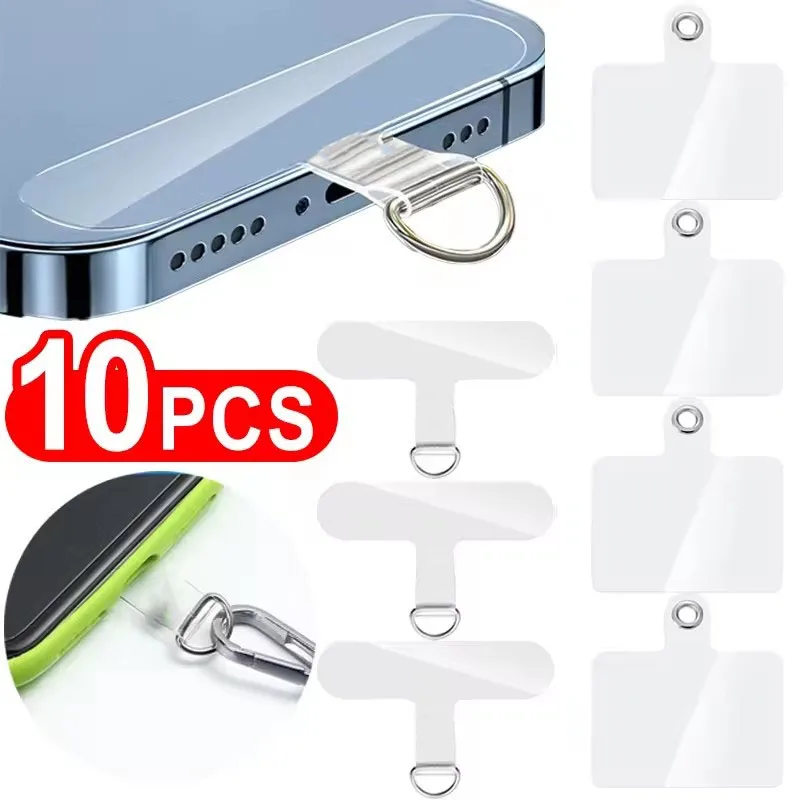 10/1pcs Universal Phone Tether Tab Plastic Cellphone Lanyard Patch Pad Tag for Phone Strap Crossbody Lanyard Gasket Accessories