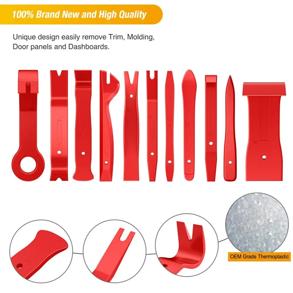 Auto Trim Removal Tool Car Door Panel Dash Audio Radio Removal Tools Kit Automotive Pry Tools Kits Auto Upholstery Repair Kit thumbnail 3