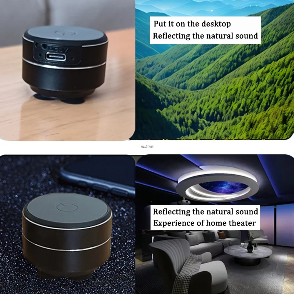 Mini Bone Conduction Speaker Vibration Stereo Audio Digital TWS Wireless Bluetooth Speakers Portable Metal Speaker Dropshipping thumbnail 2