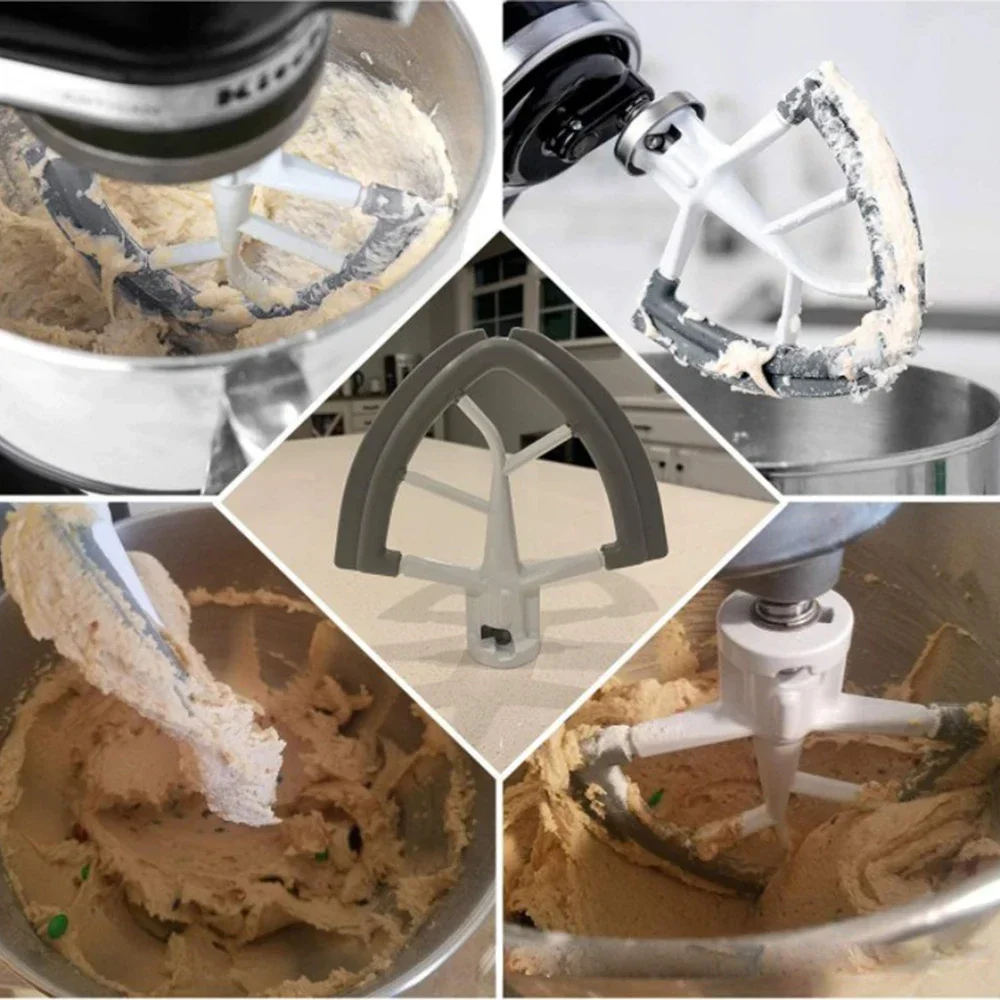 KitchenAid Flex Edge Beater 4.5-5QT Silicone Mixer Paddle Auto-Scrape Attachment Compatible with KSM150 KSM180 Stand Mixer thumbnail 4