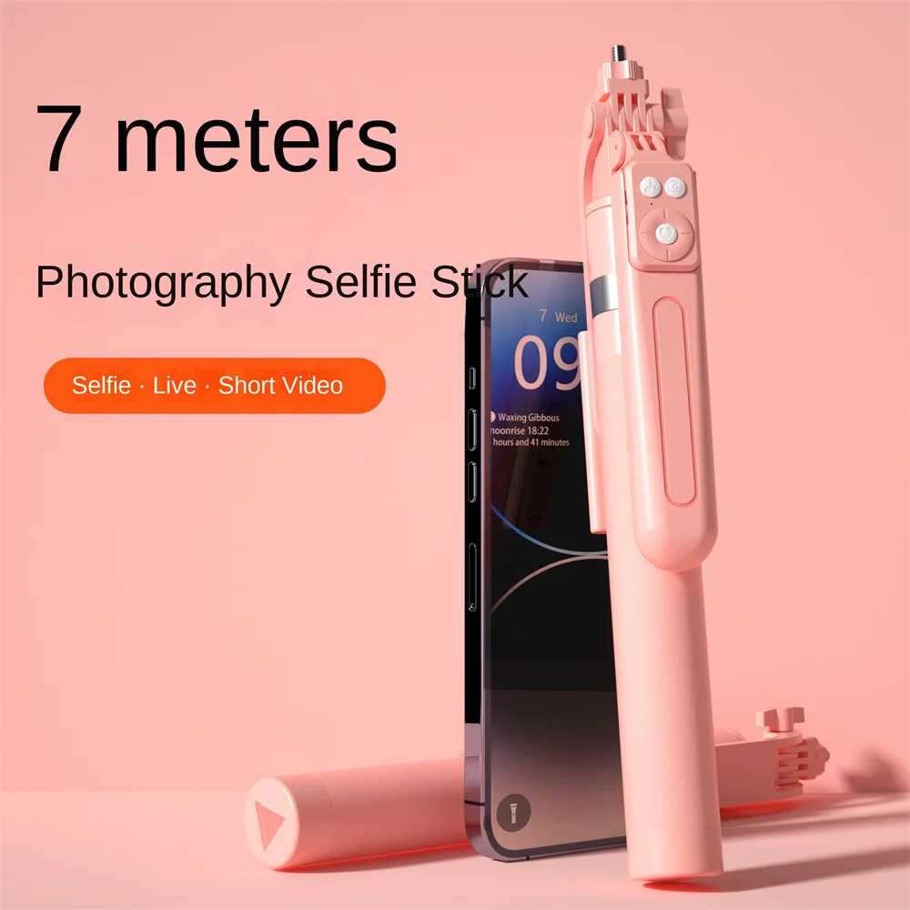FGCLSY 1.7M selfie stick tripod with Light wireless remote control 360 ° rotation for smartphone video recording live streaming thumbnail 4