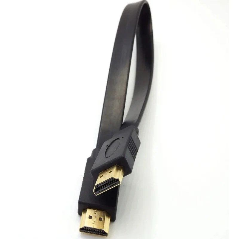 New HDMI-Compatible Cable Full HD Short HDMI Male to Male Plug Flat Cable Cord for Audio Video HDTV TV PS3 0.3M 0.5M thumbnail 5