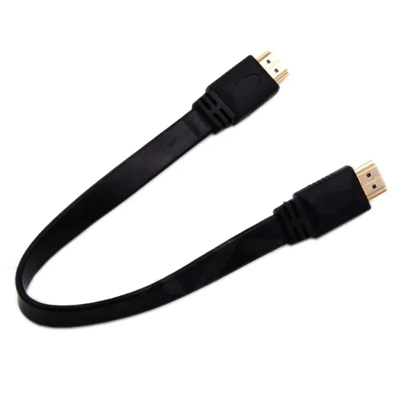 New HDMI-Compatible Cable Full HD Short HDMI Male to Male Plug Flat Cable Cord for Audio Video HDTV TV PS3 0.3M 0.5M thumbnail 2