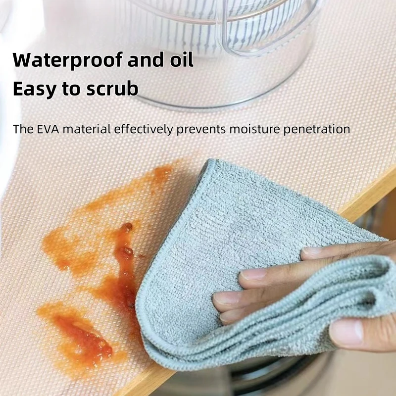 Water Drop Pattern Kitchen Cabinet Liner Eva Waterproof Refrigerator Mat Placemat Non-Sticky Easy to Clean Drawer Liner Moisture-Proof and Mildew-Proof thumbnail 5