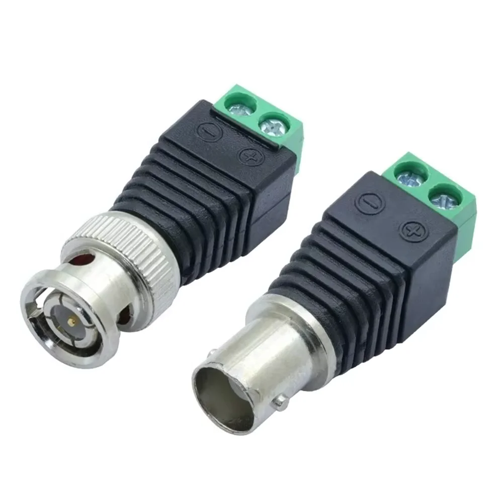 BNC CCTV Connectors Male Female Screw Plug Socket Connector Adapter Terminal Surveillance Camera UTP Balun Video CCTV