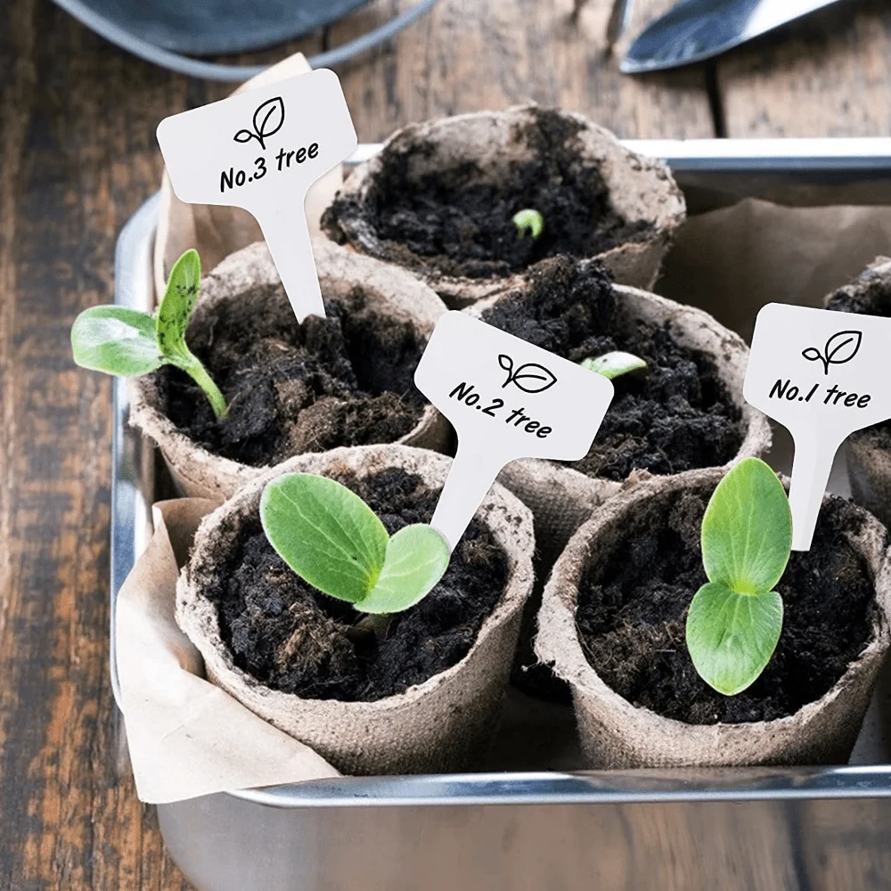 100Pcs T-Shaped Garden Labels Waterproof Plastic Plant Markers for Indoor & Outdoor Gardens thumbnail 5