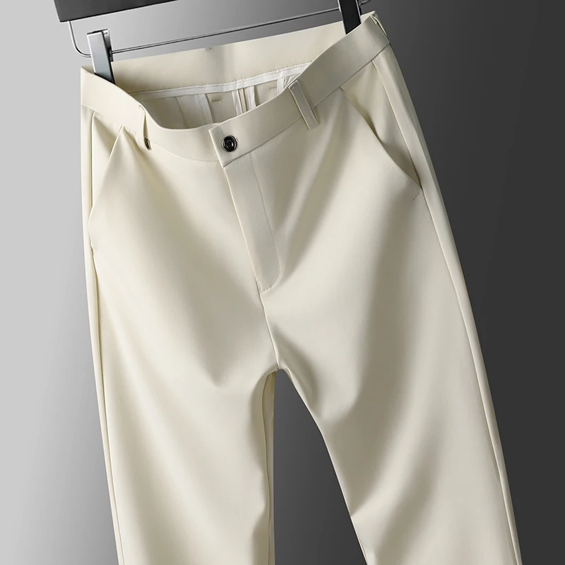 29-42 Men's Summer Pants Thin Straight Stretch Casual Pants with No Trace No Ironing Fabric Silky and Cool Feeling thumbnail 6