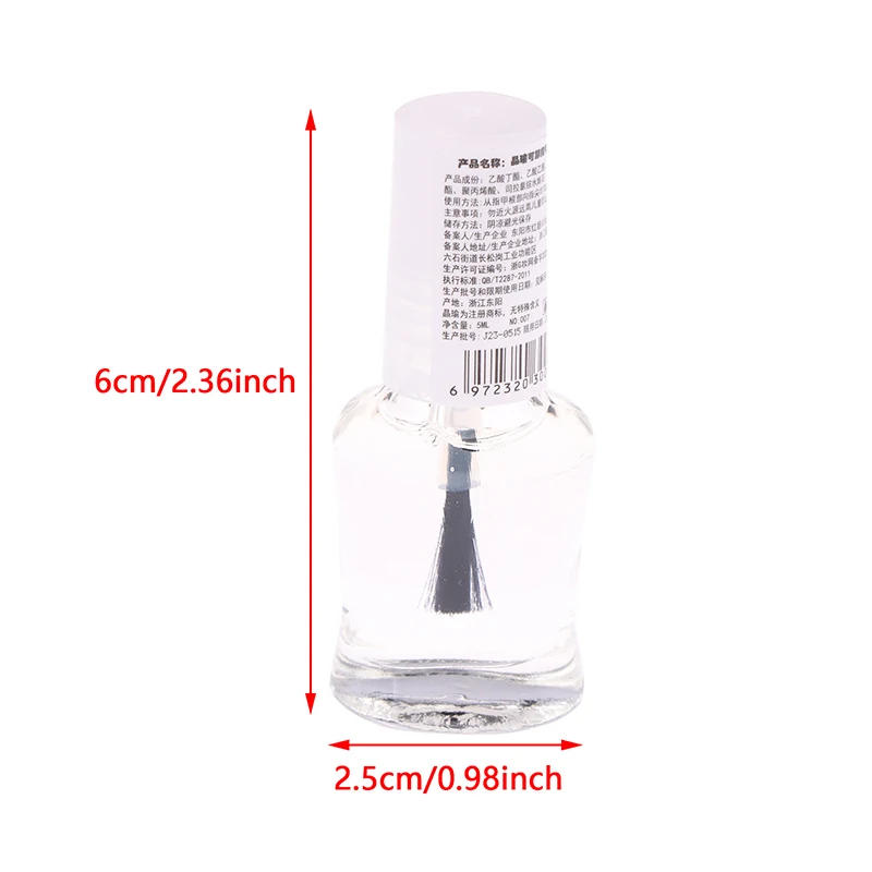 6ml Health Transparent Top Coat Clear Enhance Glitter Nail Polish Nail Art Armor Oil No-bake Long-lasting Quick-drying Oil thumbnail 6
