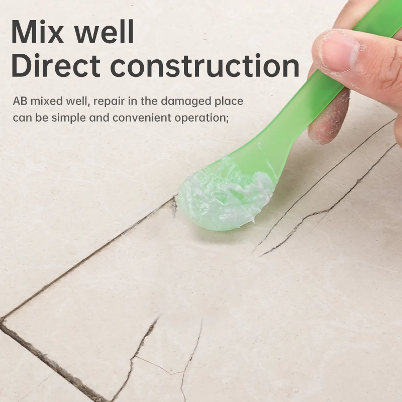 Sale Tile marble repair agent Floor ceramic paste Epoxy AB glue Glue for filling holes and cracks thumbnail 4