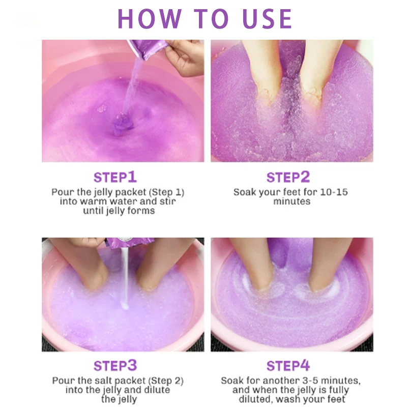 Rose Lavender Crystal Mud Foot Bath Salt Foot Bath Foot Therapy Foot Care Home Jelly Spa Exfoliation 100g thumbnail 3