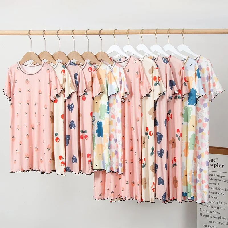 1-12Years New Summer Girl Nightgown Cartoon Pajamas Dress for Kids Teenager Night Dress Baby Nightdress Cute Children Clothing thumbnail 4