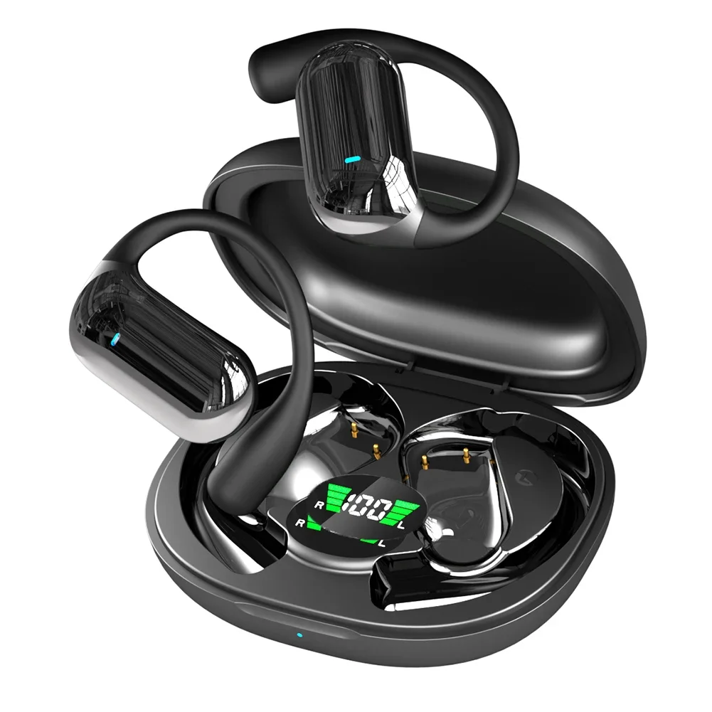 BT 5.3 AI Translation Earbuds with Ear Hook Translator Headphones Open Ear Headphones for Running Fitness Learning Accessories thumbnail 6
