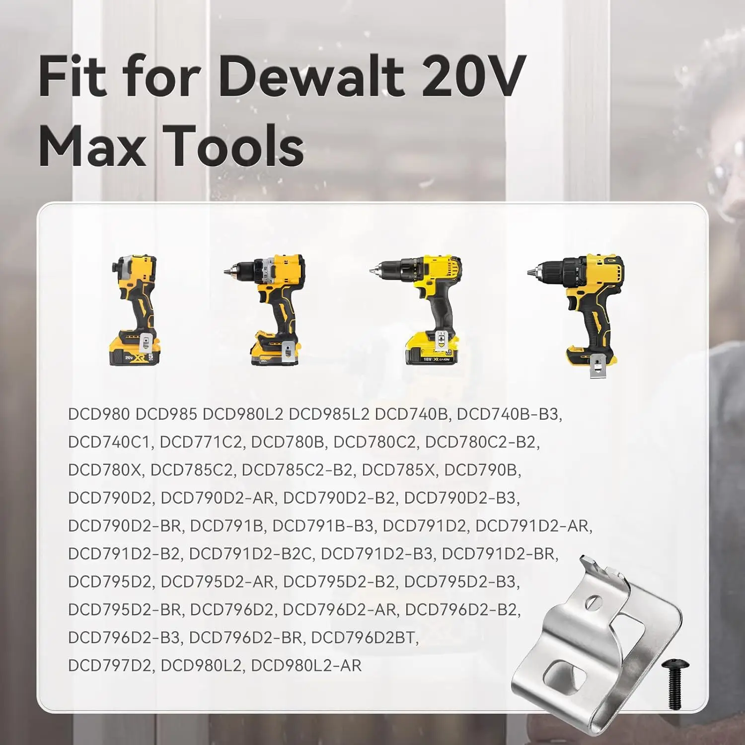 1/5/10Pcs Belt Clip Hook with Screw for Makita/Dewalt/Milwaukee/Ryobi 18V 20V Impact Wrench Driver Drill Power Tools Accessories thumbnail 5