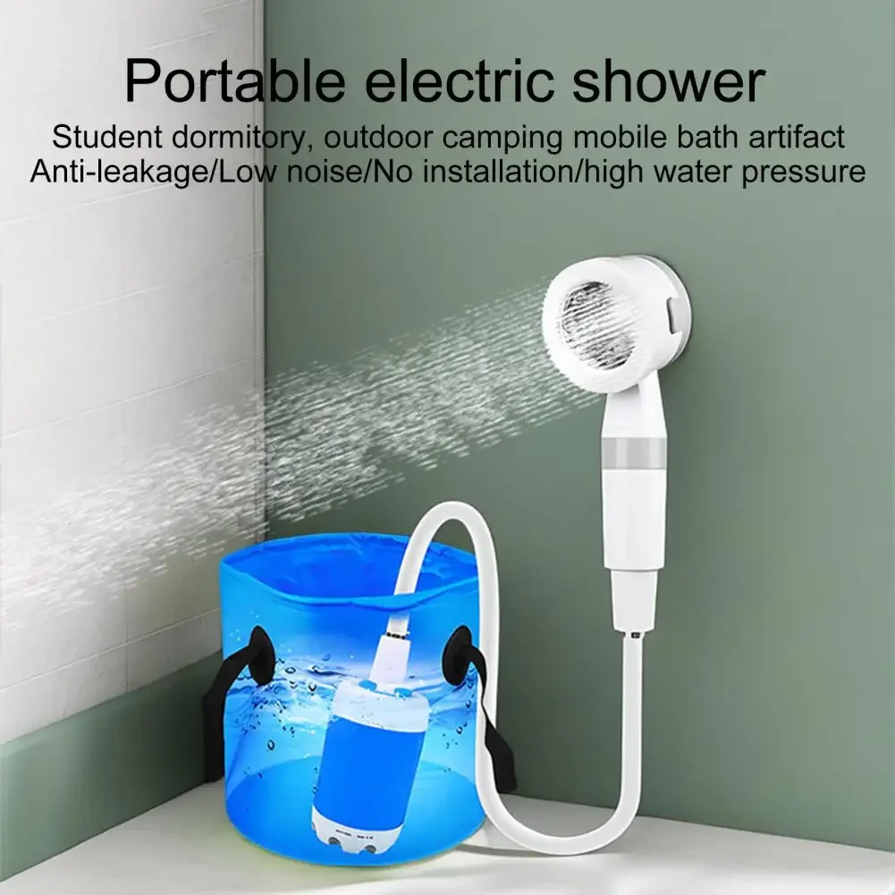 No need for electricity portable camping shower outdoor camping shower pump rechargeable electric shower pump with smart digital thumbnail 4