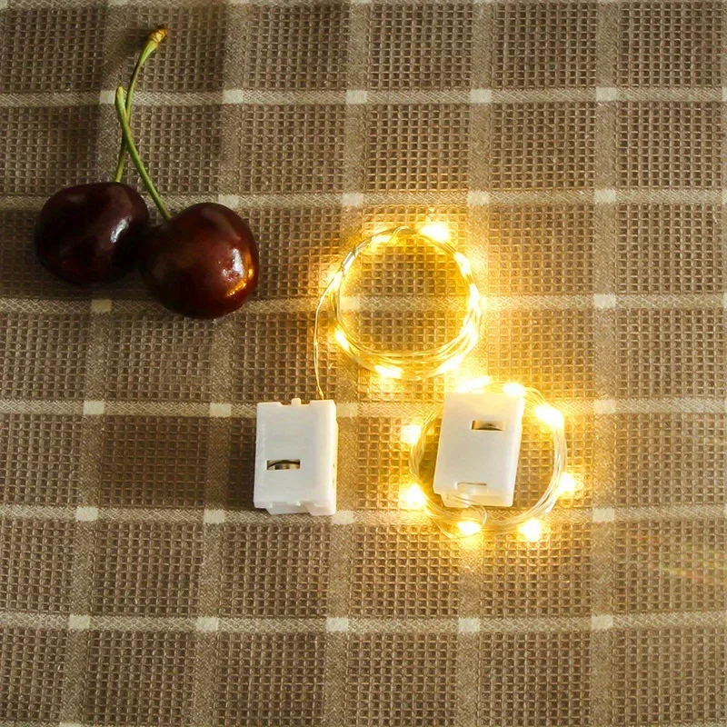 12pcs LED Fairy Light, 3 Lighting Modes, Silvery Wire Fairy Lights, Button Battery Powered, String Lights for DIY Decoration thumbnail 5
