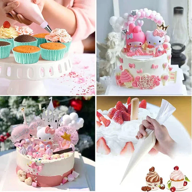 New Disposable Cream Pastry Bags Cake Piping Bag Decorating Tool Cupcake Piping Kitchen Baking Accessories 200 /100/50/20Pcs thumbnail 6
