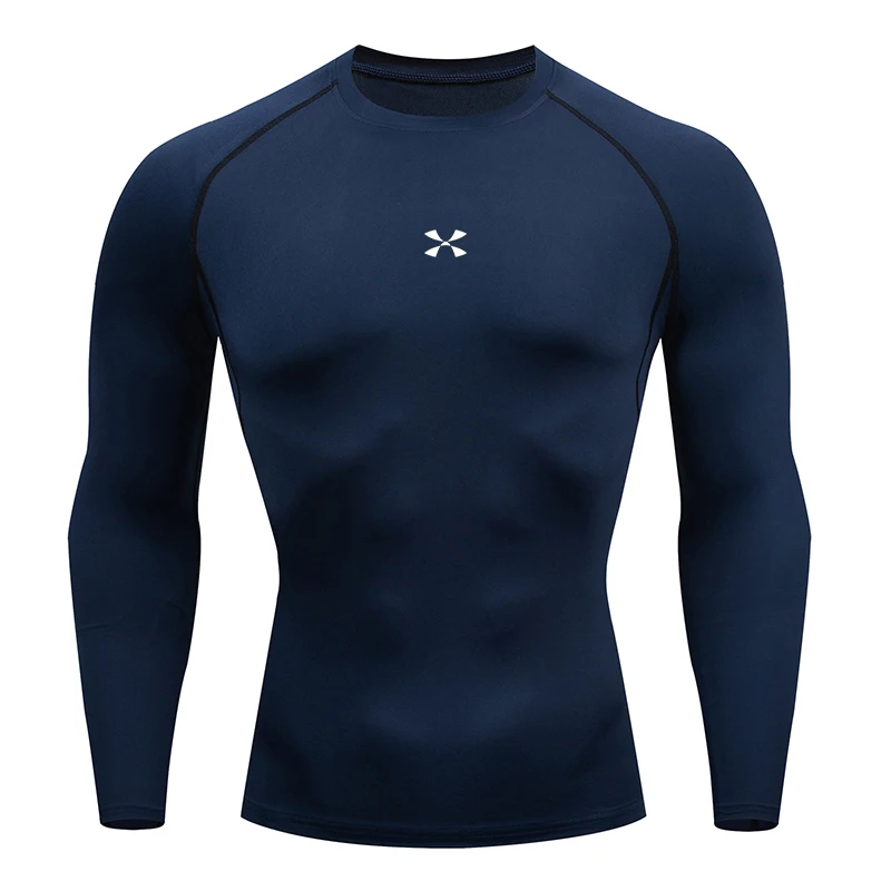 Compression T Shirt Men Summer Sportswear Running T-shirt Elastic Quick Dry Sport Tops Tee Athletic Gym Workout Shirts Men thumbnail 5