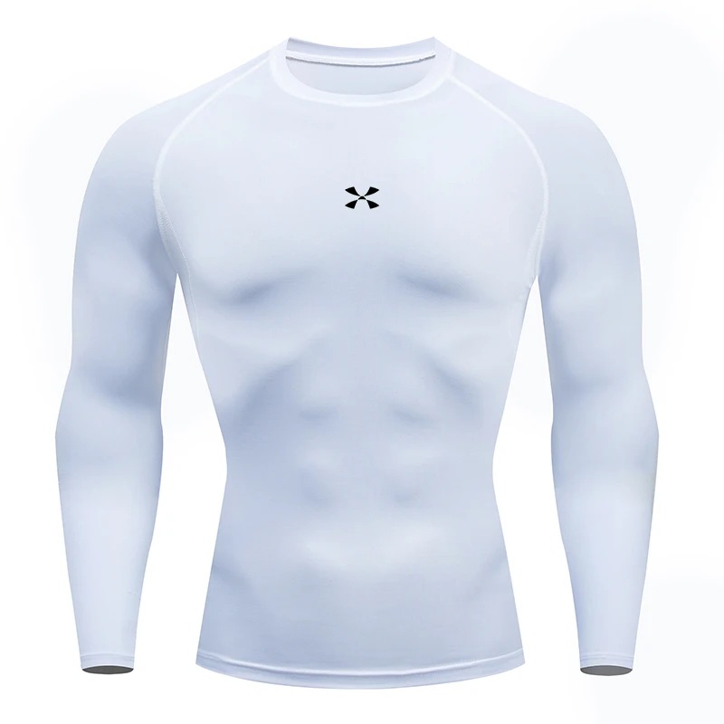 Compression T Shirt Men Summer Sportswear Running T-shirt Elastic Quick Dry Sport Tops Tee Athletic Gym Workout Shirts Men thumbnail 4