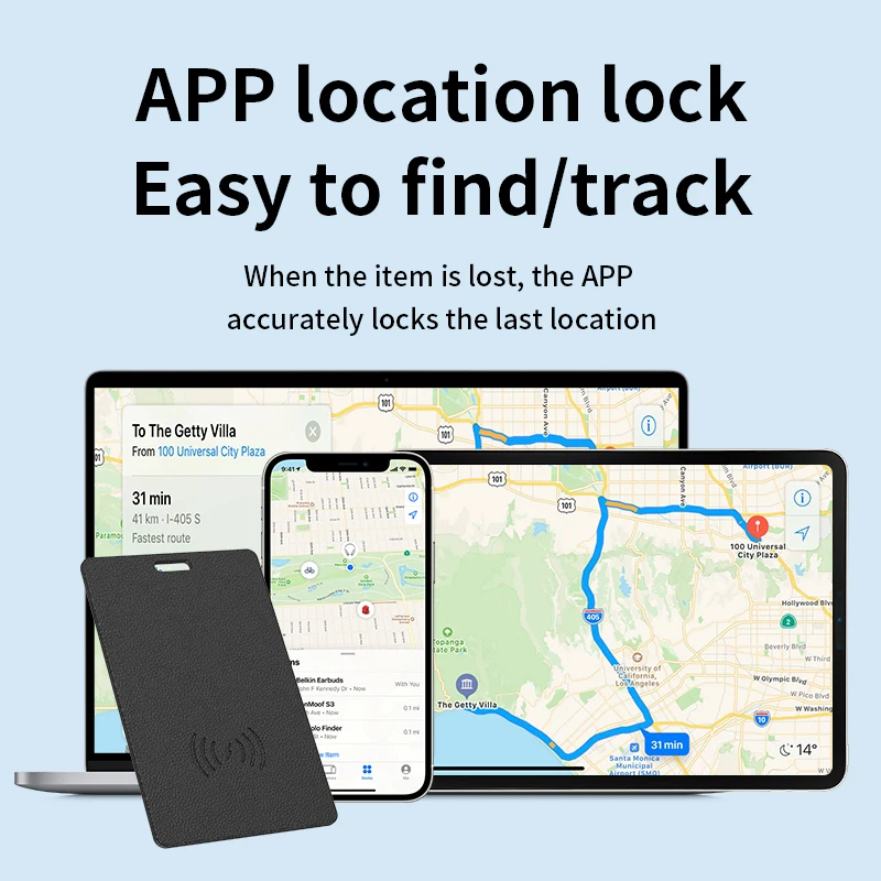 Wireless Charging Tracking Card Smart Waterproof GPS Locator Wallet Finder Works with Apple Find My App Blootooth Mini Tracker thumbnail 3