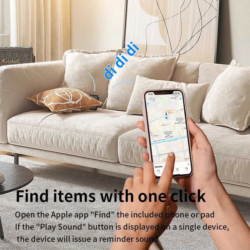 Wireless Charging Tracking Card Smart Waterproof GPS Locator Wallet Finder Works with Apple Find My App Blootooth Mini Tracker thumbnail 5