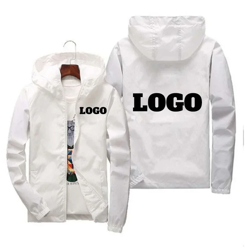 Customized Name: Autumn Jacket, Men's Waterproof Windbreaker, Casual Clothing, Plus Size 7Xl, Black Outdoor Sportswear thumbnail 5