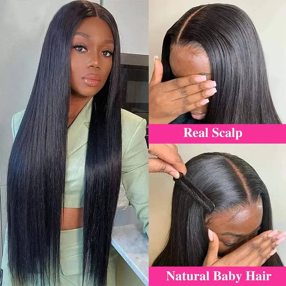 V Part Wig U Shape Wig Silk Straight 250% 180% Human Hair Wigs Brazilian Virgin Hair V Shape Full Machine Made Wigs For Women thumbnail 4