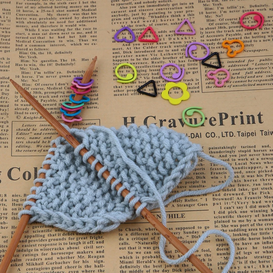 20/40/60PCS Flower Metal Stitch Marker,Colorful Knitting Locking Markers Ring,DIY Craft Accessories,Knitting Supplies thumbnail 6