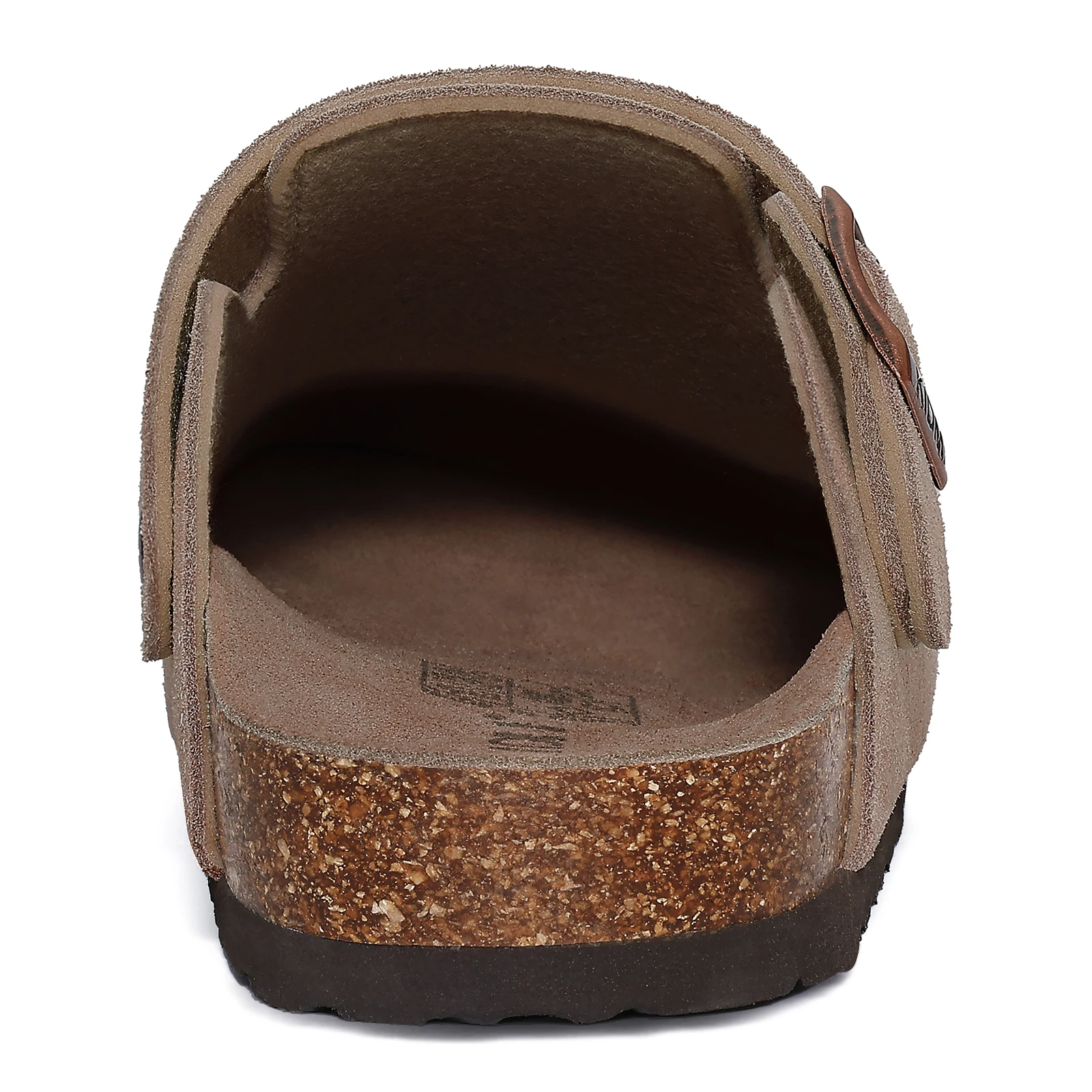 Shevalues Women Cow Suede Clogs With Adjustable Buckle Cork Leather Mules Comfortable Slip on Women Slippers Outdoor Cork Clogs thumbnail 6