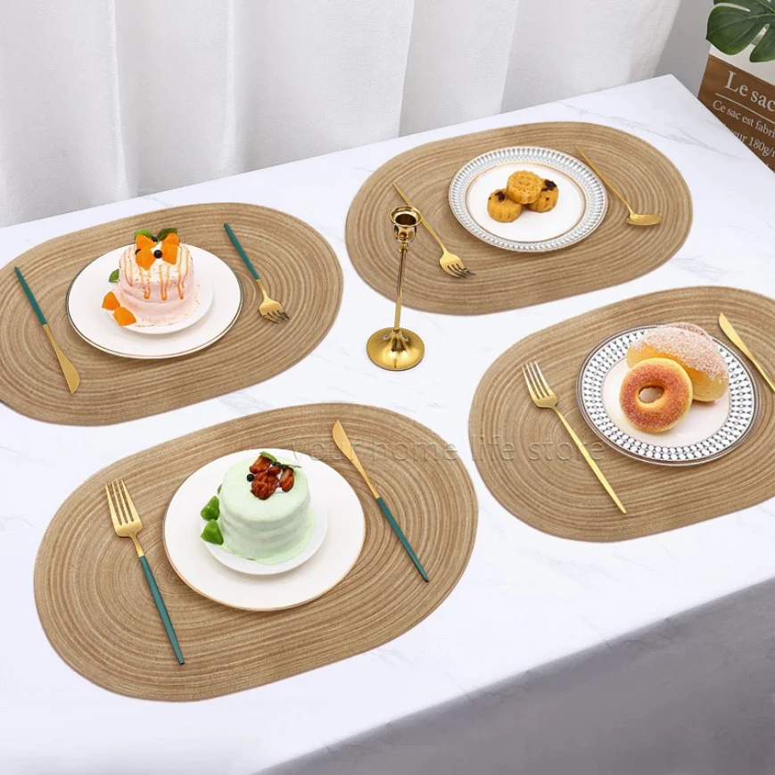 4pcs Heat Resistant Washable Placemats Set for Kitchen Dining Table Mixed Colors NonSlip Design